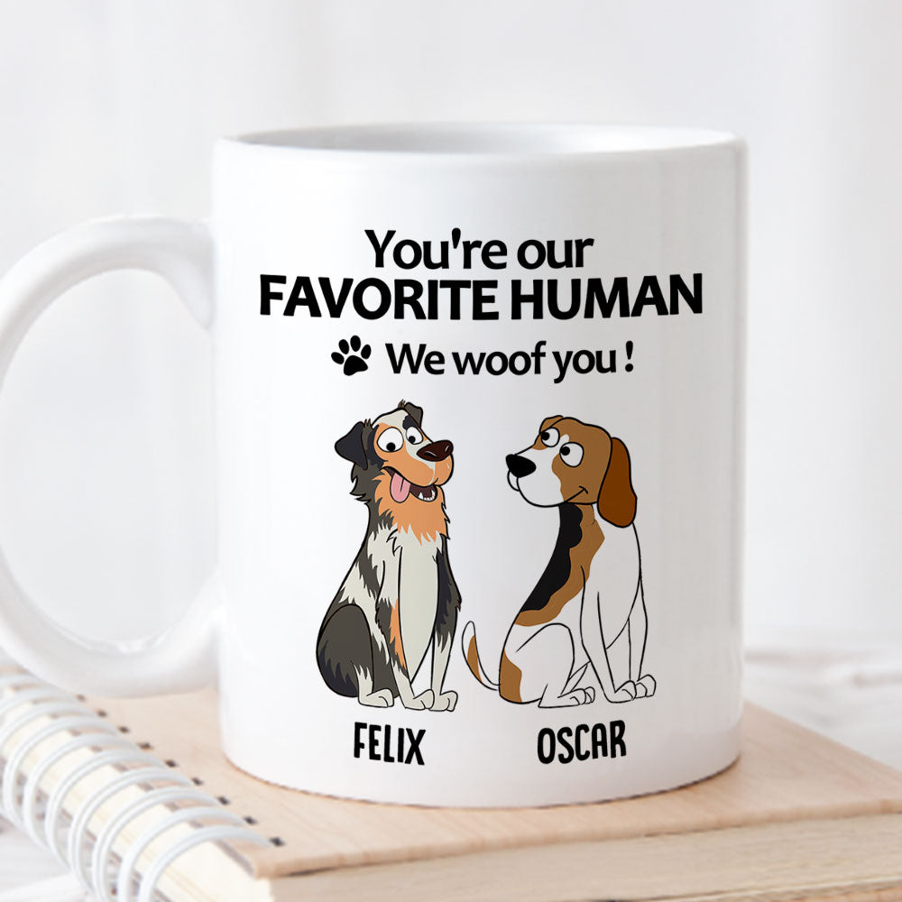Custom Christmas Birthday Gifts For Dog Lovers • To My Favorite Human 2 - Personalized Coffee Mug