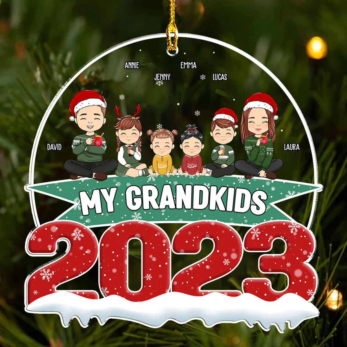 My Grandkids 2023 - Personalized Acrylic Ornament