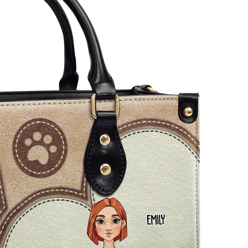 Paved With Paw Prints - Personalized Leather Bag