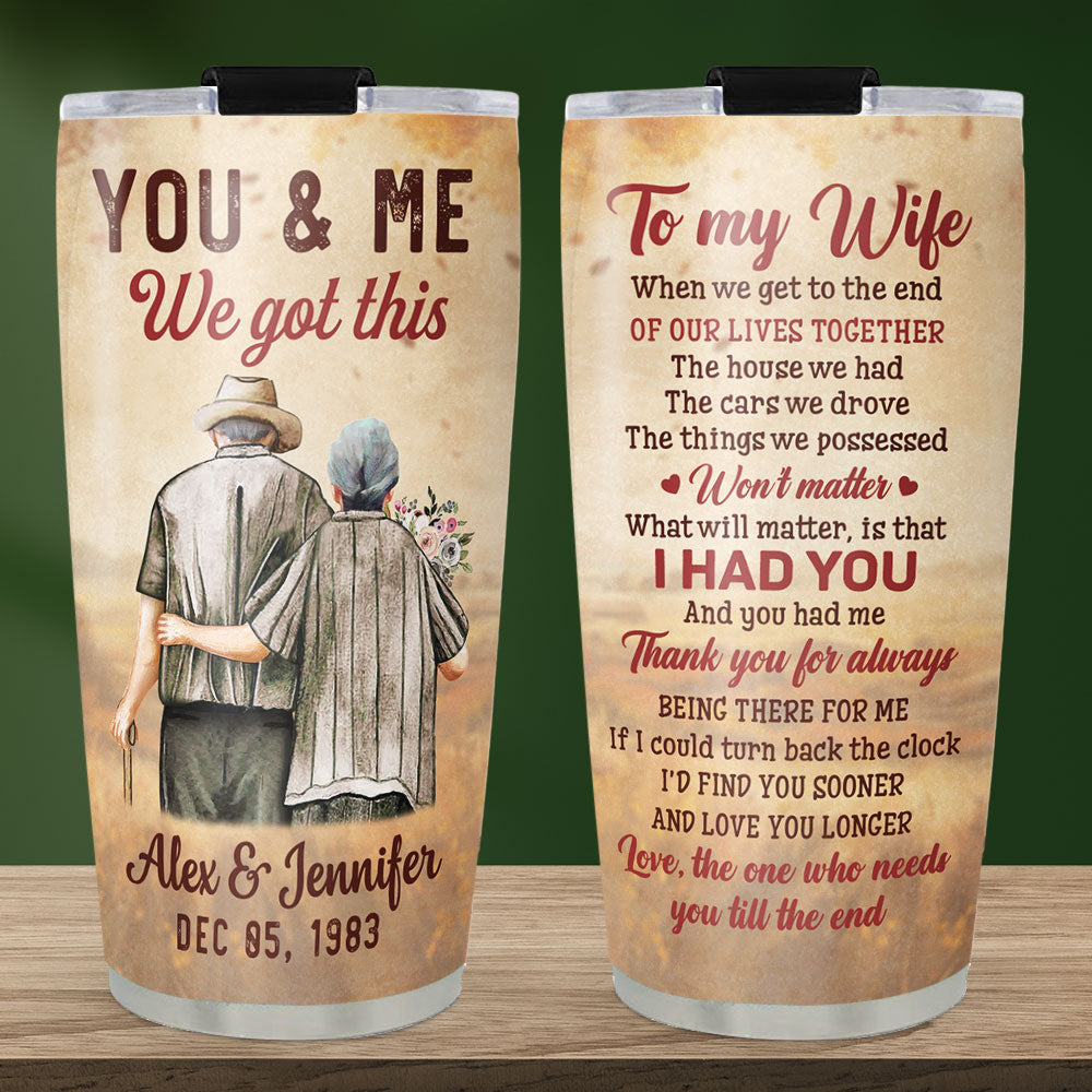 To My Wife - Personalized Tumbler