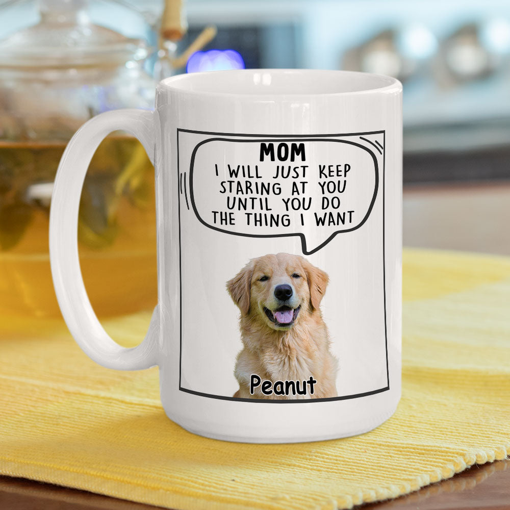 Custom Photo Christmas Birthday Gifts For Dog Lovers • Dogs Will Just - Personalized Coffee Mug