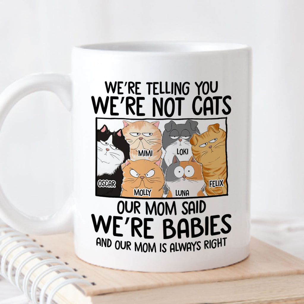Custom Photo Mother's day Birthday Gifts For Cat Mom, Cat Lovers • Always Right - Personalized Coffee Mug