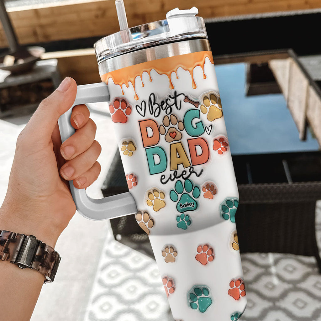 Custom Mother's day Birthday Gifts For Cat Mom, Cat Lovers • Best Mom Dad - Personalized 3D Inflated Effect Printed 40 Oz Tumbler