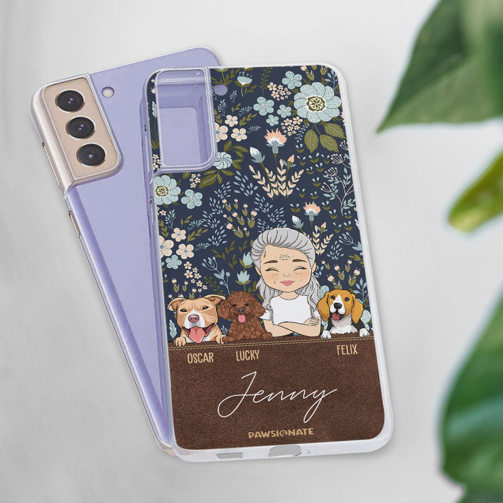 Dog Mom Floral - Personalized Phone Case