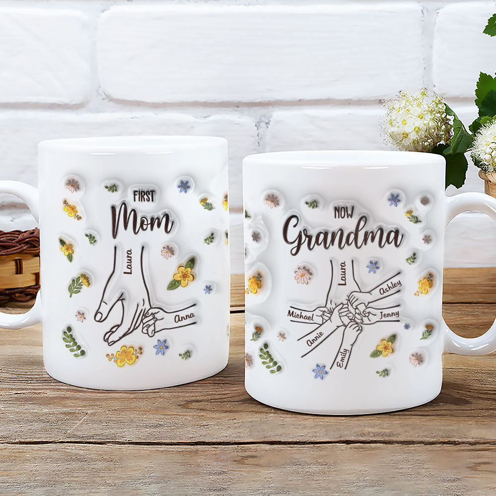 First Mom Now Grandma - Personalized 3D Inflated Effect Mug