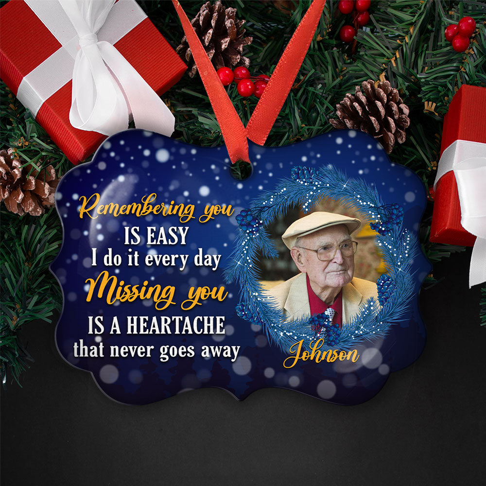 Miss You Every Day - Personalized Aluminum Ornament