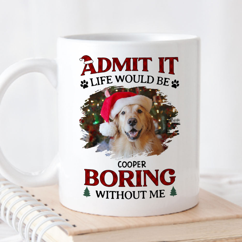 Custom Photo Mother's day Birthday Gifts For Cat Mom, Cat Lovers • Be Boring Without Us - Personalized Coffee Mug