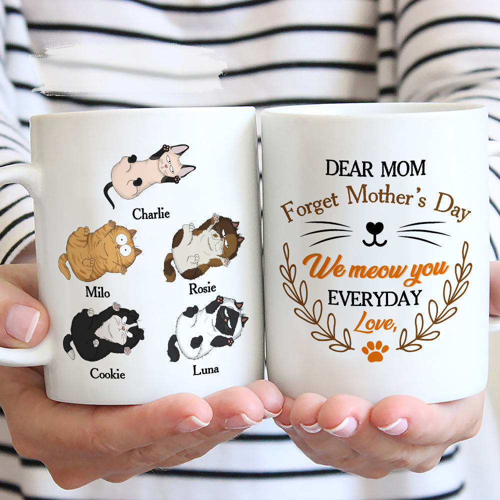 Custom Christmas Birthday Gifts For Cat Lovers • We Meow You Everyday - Personalized Coffee Mug