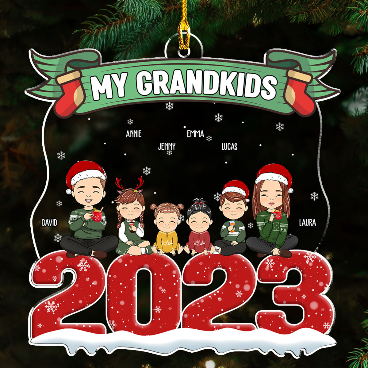 2023 Grandkids - Personalized Acrylic Ornament