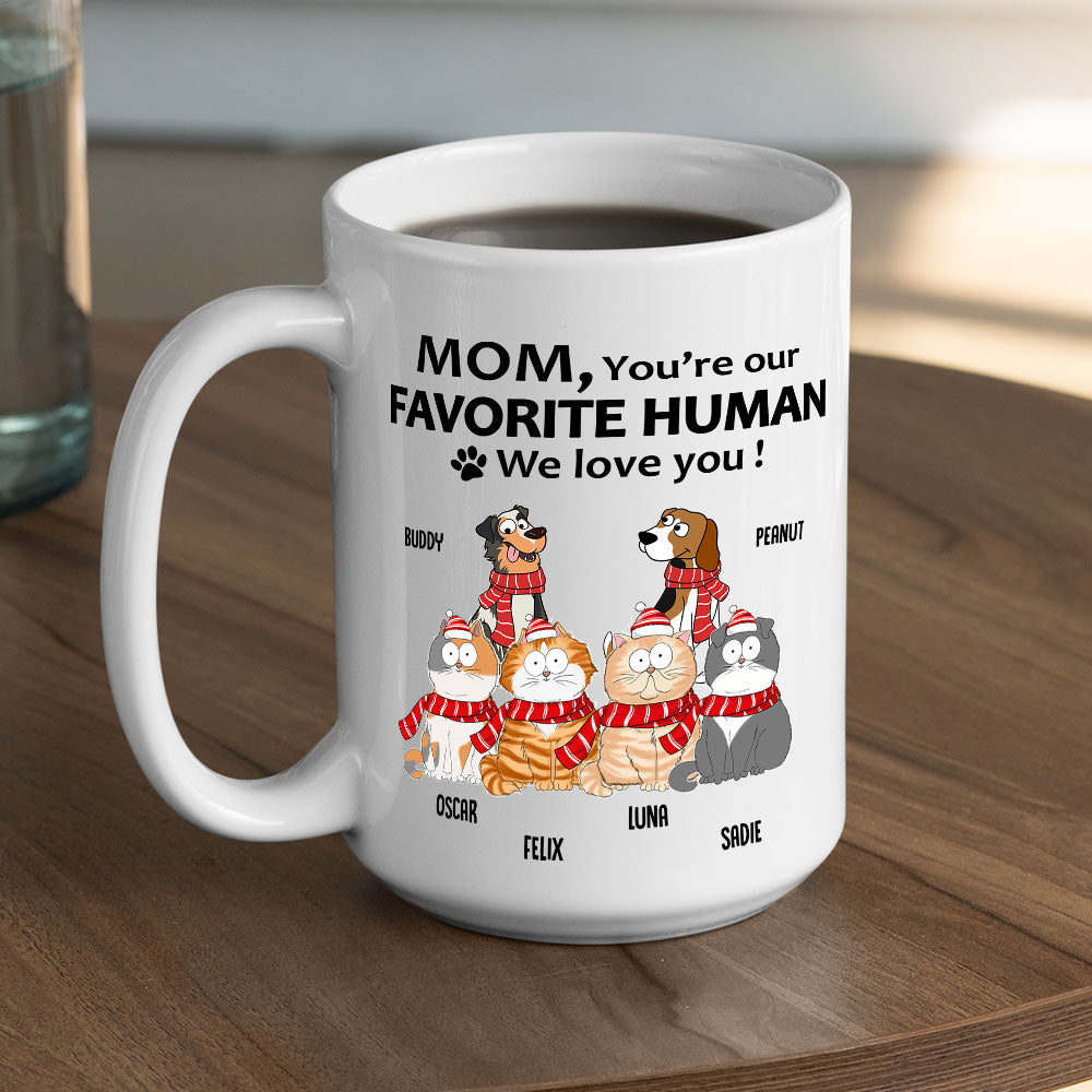 Custom Photo Mother's day Birthday Gifts For Cat Mom, Cat Lovers • To My Human - Personalized Coffee Mug