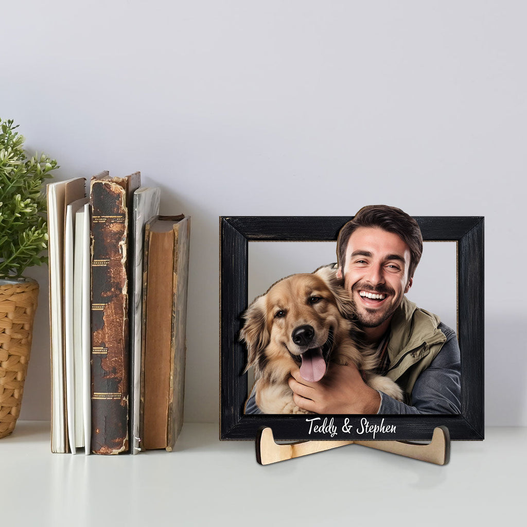 Happy Dog Mom - Personalized Wooden Plaque