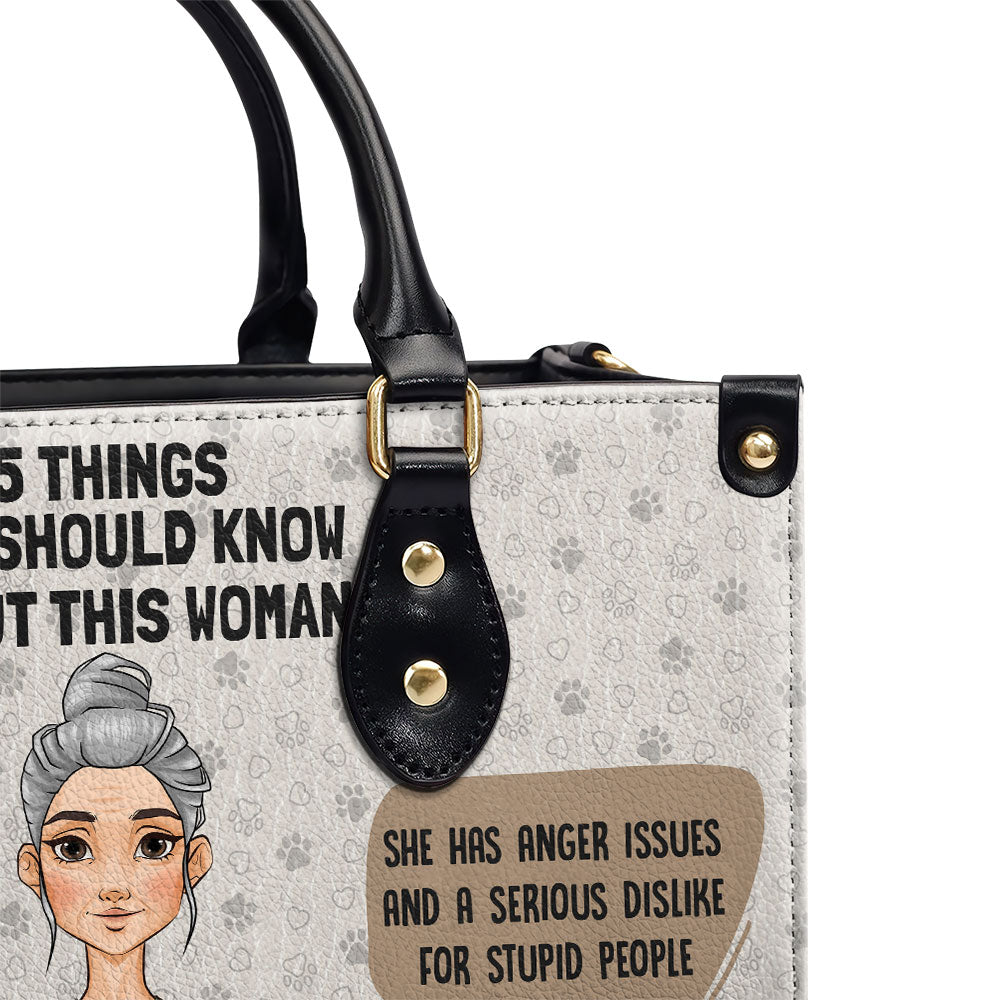 5 Things - Personalized Leather Bag