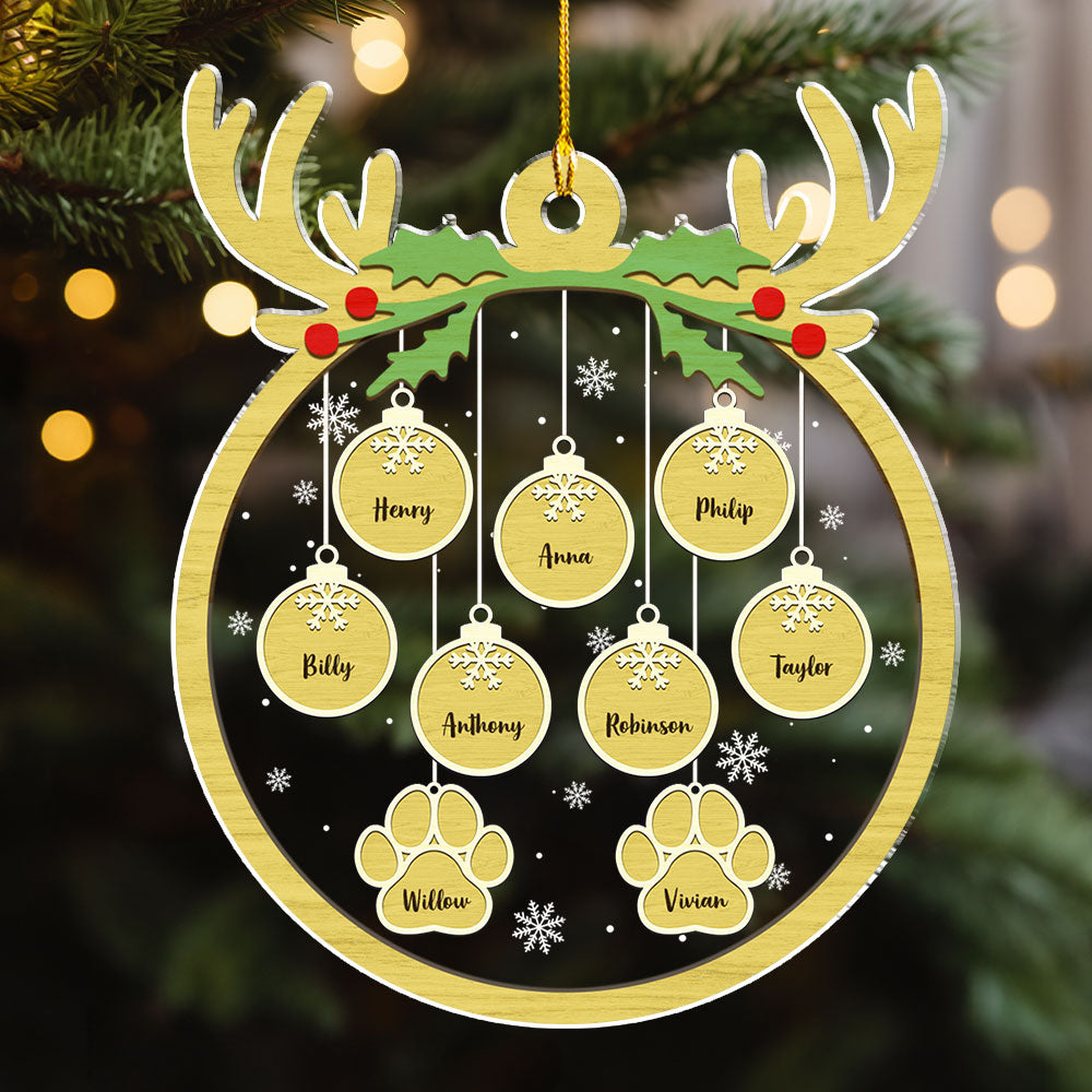 Green Paw Charm 2 - Personalized Acrylic Ornament