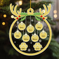 Yellow Paw Charm 2 - Personalized Acrylic Ornament