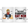 Custom Mother's day Birthday Gifts For Cat Mom, Cat Lovers • The Most Purrfect Cat - Personalized Coffee Mug