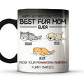 Custom Photo Mother's day Birthday Gifts For Cat Mom, Cat Lovers • Happy Mother's Day To The Best Fur Mom Ever - Personalized Color Changing Mug