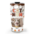 Custom Mother's day Birthday Gifts For Cat Mom, Cat Lovers • Mom Of Cats Fall Season Photo - Personalized 3D Inflated Effect Tumbler