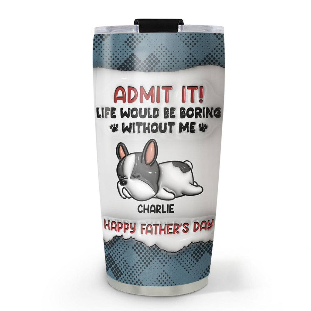 Custom Christmas Birthday Gifts For Cat Lovers • Admit It Version Cats - Personalized 3D Inflated Effect Tumbler