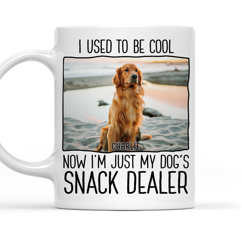 Custom Photo Mother's day Birthday Gifts For Cat Mom, Cat Lovers • Just A Pet Snack Dealer Photo - Personalized Coffee Mug
