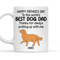 Custom Photo Christmas Birthday Gifts For Dog Lovers • Thanks For Putting Up - Personalized Coffee Mug