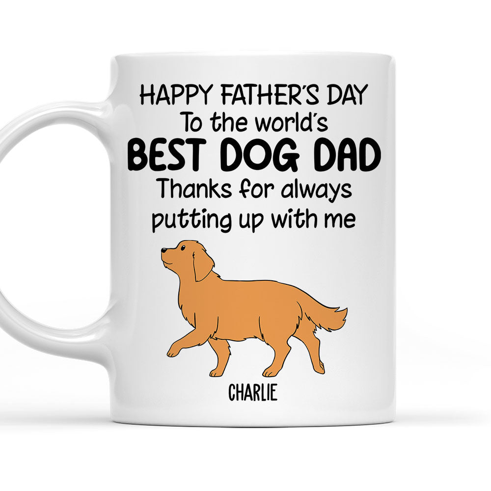 Custom Photo Christmas Birthday Gifts For Dog Lovers • Thanks For Putting Up - Personalized Coffee Mug