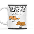 Custom Photo Christmas Birthday Gifts For Dog Dad, Dog Lovers • Best Fur Dad - Personalized Coffee Mug