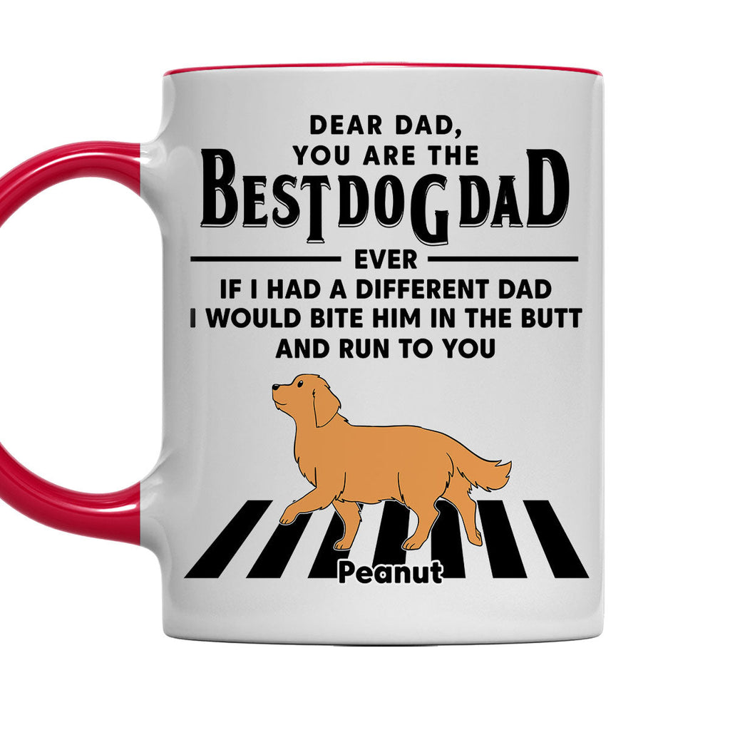 Custom Photo Christmas Birthday Gifts For Dog Lovers • If We Had A Different Dad - Personalized Accent Mug