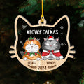 Lovely Meowy Catmas - Personalized Acrylic Ornament