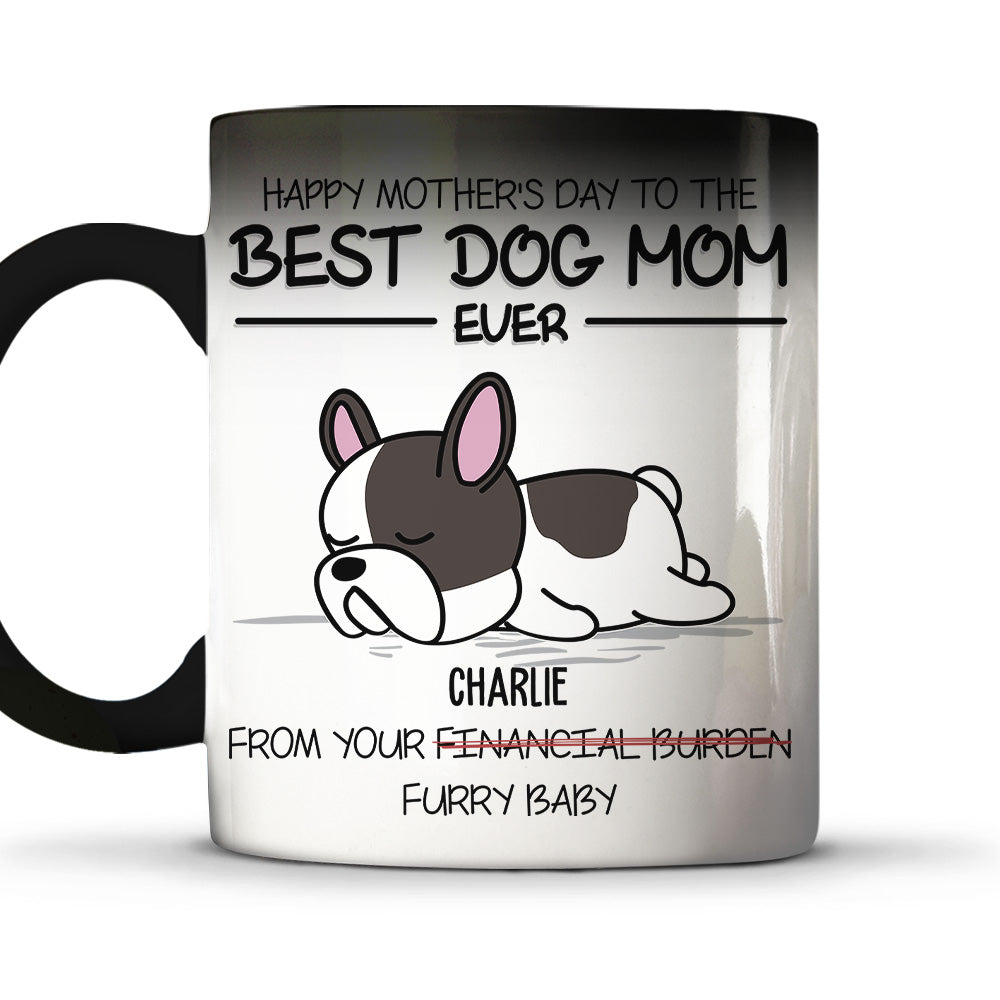 Custom Photo Christmas Birthday Gifts For Dog Lovers • Happy Mother's Day To The Best Mom Ever - Personalized Color Changing Mug