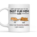 Custom Photo Mother's day Birthday Gifts For Cat Mom, Cat Lovers • Happy Mother's Day To The Best Fur Mom Ever - Personalized Coffee Mug