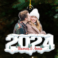 Photo Couple - Joy of Christmas 2024 - Personalized Acrylic Ornament