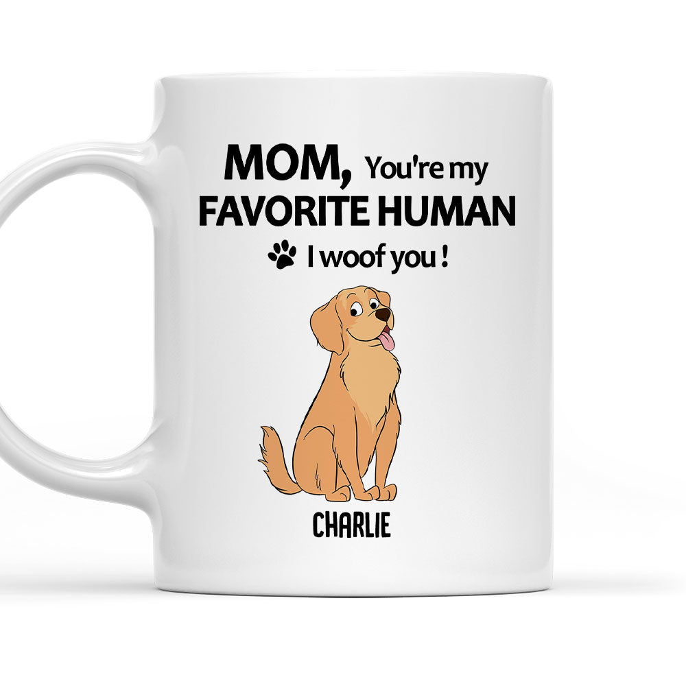 Custom Christmas Birthday Gifts For Dog Lovers • To My Favorite Human 2 - Personalized Coffee Mug