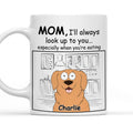 Custom Photo Christmas Birthday Gifts For Dog Lovers • Always Look Up - Personalized Coffee Mug