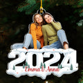 Photo Besties, Siblings - Joy of Christmas 2024 - Personalized Acrylic Ornament