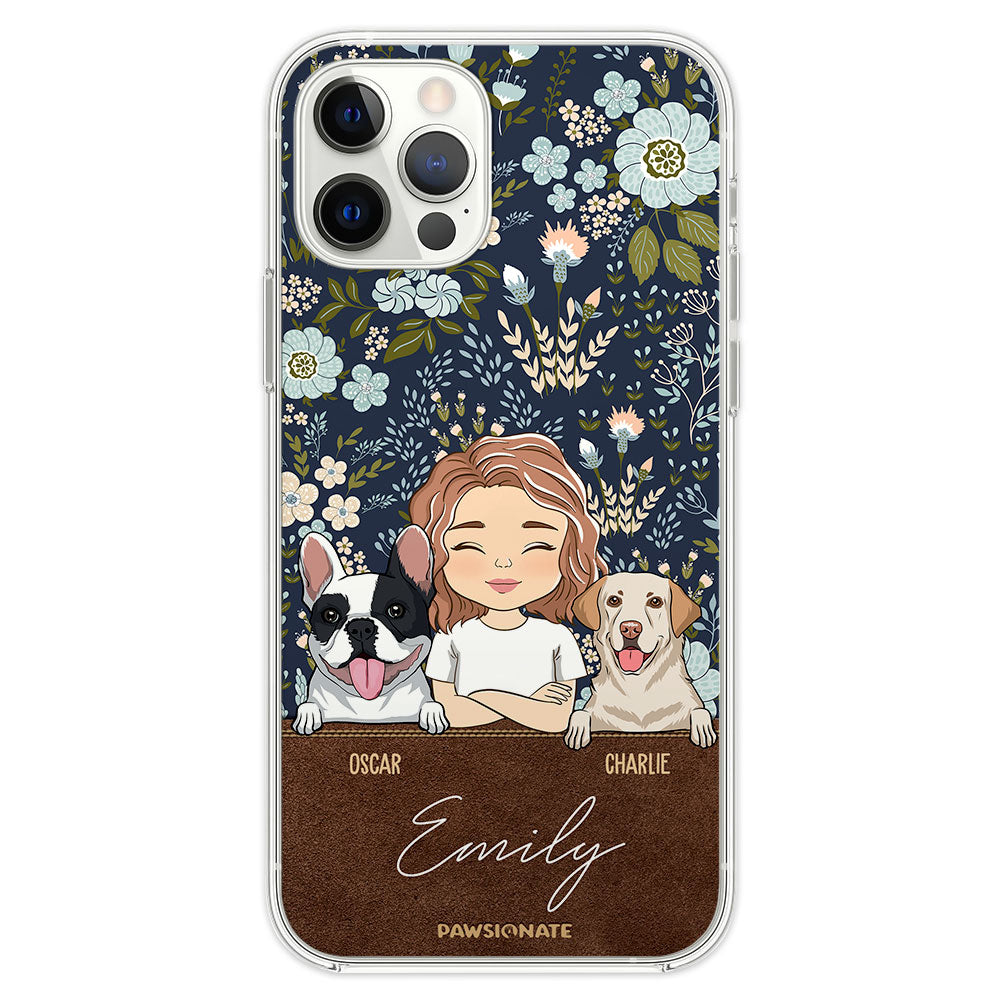 Dog Mom Floral - Personalized Phone Case