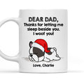 Custom Photo Christmas Birthday Gifts For Dog Lovers • Sleep Beside Dog - Personalized Coffee Mug