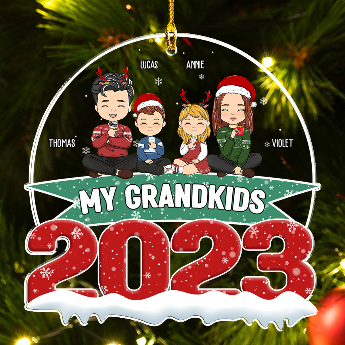 My Grandkids 2023 - Personalized Acrylic Ornament