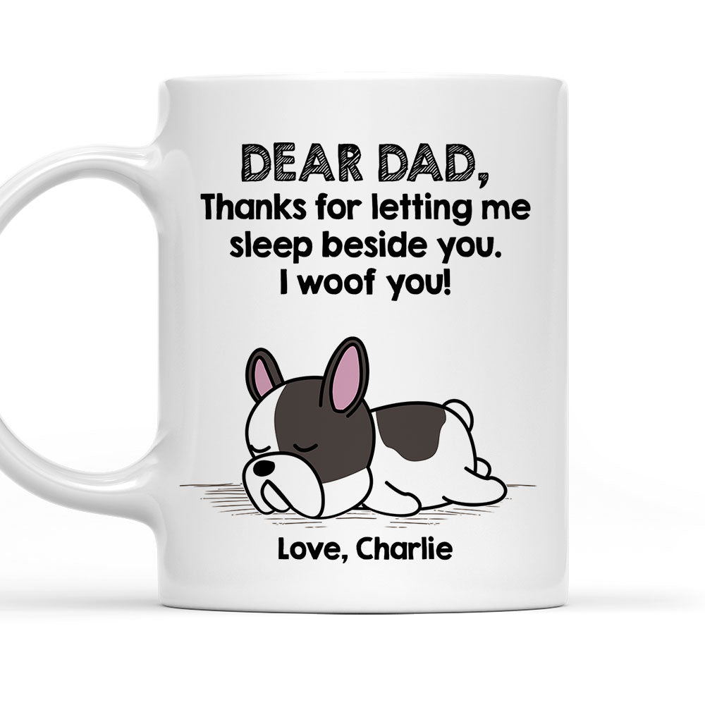 Custom Photo Christmas Birthday Gifts For Dog Lovers • Sleep Beside Dog 2 - Personalized Coffee Mug