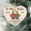 To My Bestie - Personalized 1-layered Wood Ornament