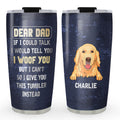 Custom Christmas Birthday Gifts For Dog Dad, Dog Lovers • Give You This - Personalized Tumbler