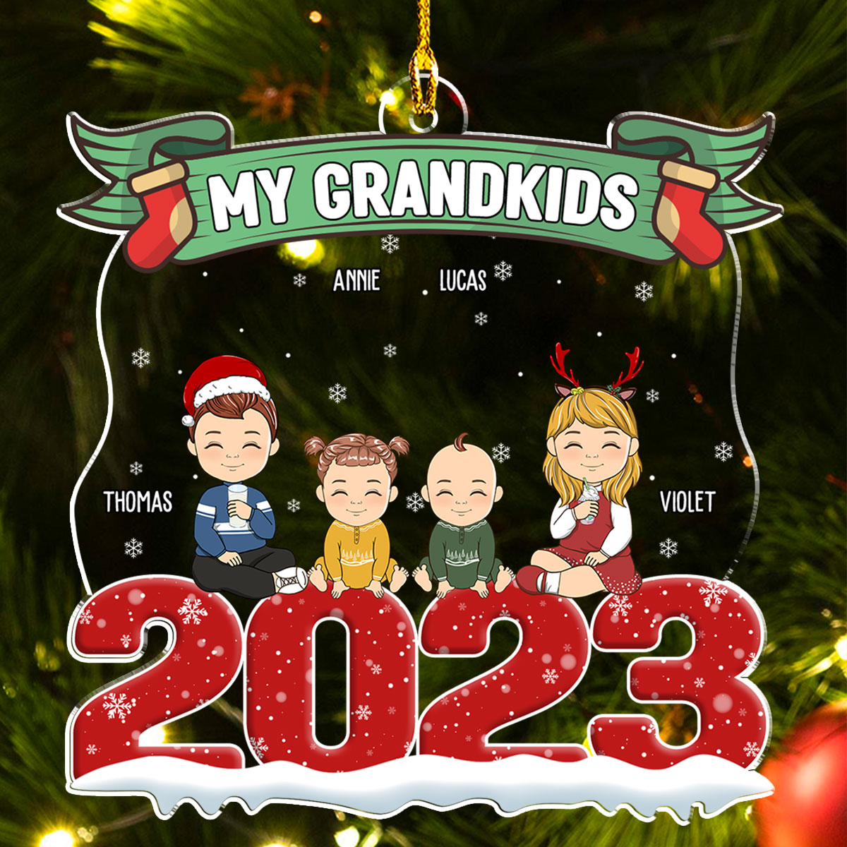 2023 Grandkids - Personalized Acrylic Ornament