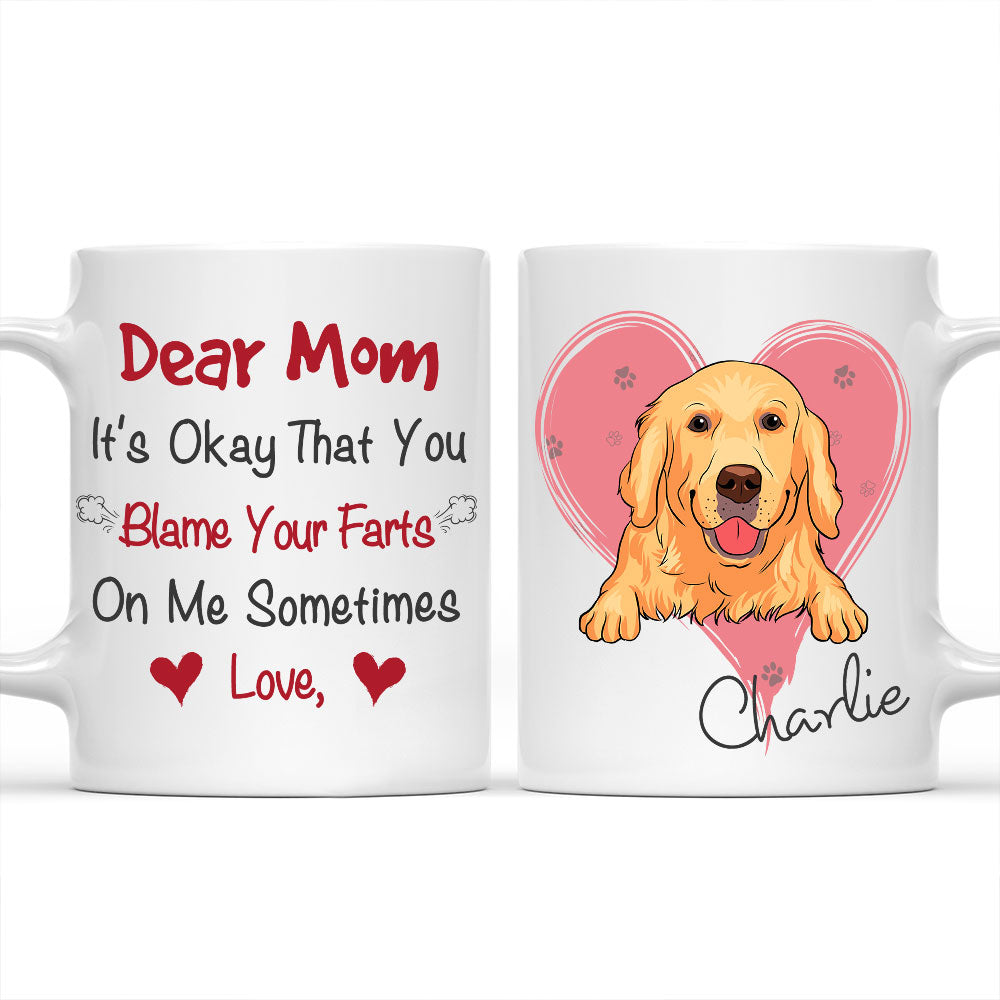 Custom Christmas Birthday Gifts For Dog Lovers • Blame Your Farts - Personalized Coffee Mug