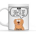 Custom Photo Christmas Birthday Gifts For Dog Lovers • I Will Just - Personalized Coffee Mug
