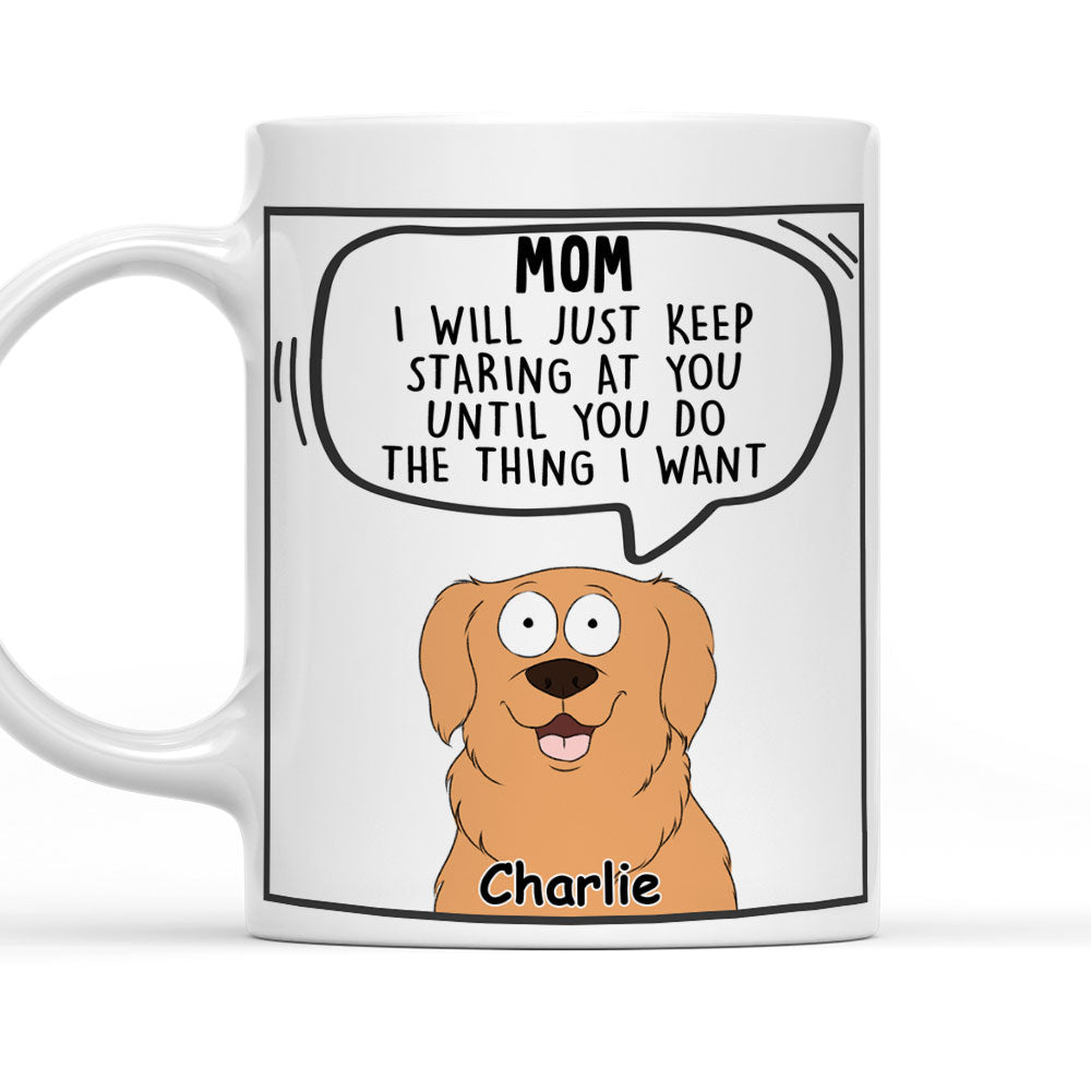 Custom Photo Christmas Birthday Gifts For Dog Lovers • I Will Just - Personalized Coffee Mug