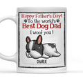Custom Photo Christmas Birthday Gifts For Dog Lovers • Best Dog Dad In The World - Personalized 3D Inflated Effect Mug