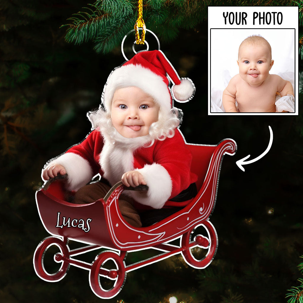 Face Baby Santa - Personalized Acrylic Ornament