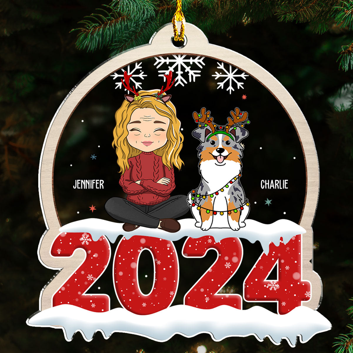 Pet Crystal Snow Globe - Personalized Acrylic Ornament
