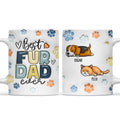 Custom Mother's day Birthday Gifts For Cat Mom, Cat Lovers • Best Fur Dad In The World - Personalized 3D Inflated Effect Mug