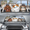 Custom Christmas Birthday Gifts Car Accessories for Pet Parents • Funny Dogs And Cats - Personalized Car Sunshade