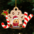 Joyful Dog 2024 - Personalized 1-layered Wood Ornament